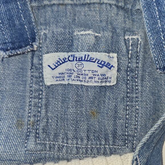 Little Challenger Overalls Toddler Unisex 3T Blue Jeans Demin 28" L x 20" Waist - Picture 9 of 9